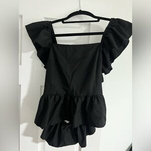Black Blouse, ties in the back, never worn
